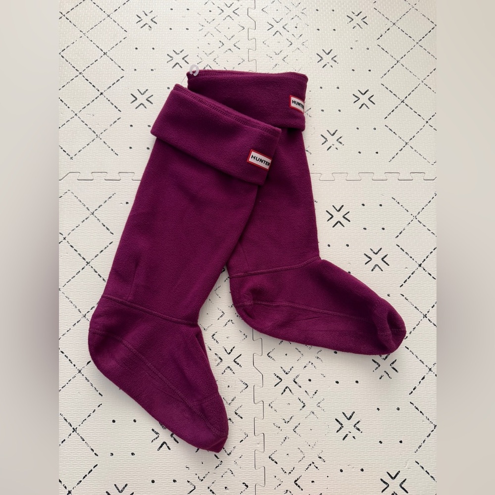 Hunter Original Tall Fleece Welly Boot Socks like new large